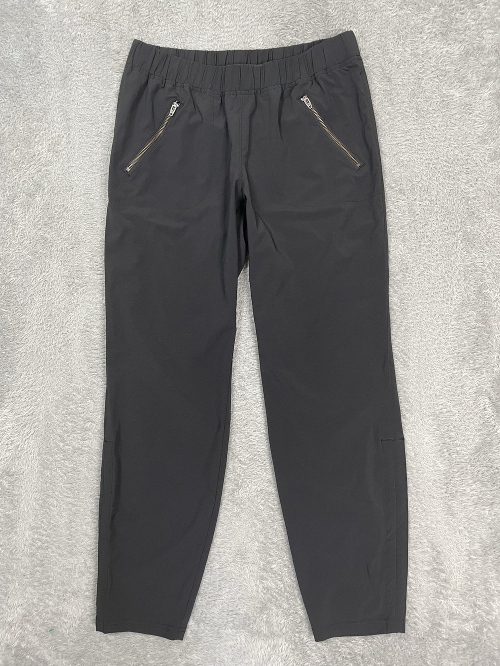 Athleta Pants Womens 8 Black Jogger Zip Pockets Elastic Waist Stretch Travel